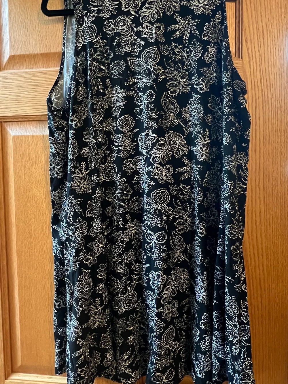 Old Navy Black Midi Dress with White Floral So comfy for summer!